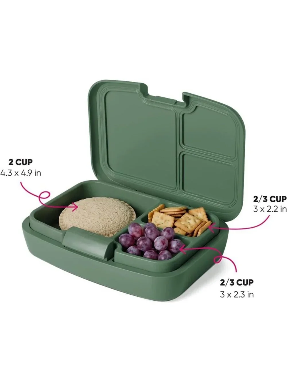 Stylish BPA-Free Bento Lunch Box | Leak-Resistant, Dishwasher Safe | 3